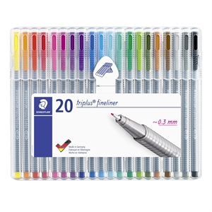 Staedtler Fineliner Triplus 0,3mm assortiment (20)